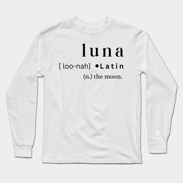 Luna Long Sleeve T-Shirt by MajesticWords